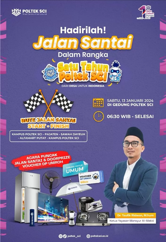 Dapatkan Hadiah Menarik Dan Meriah Di Politeknik Sci Gelar Jalan Santai Untuk Memperingati 6274