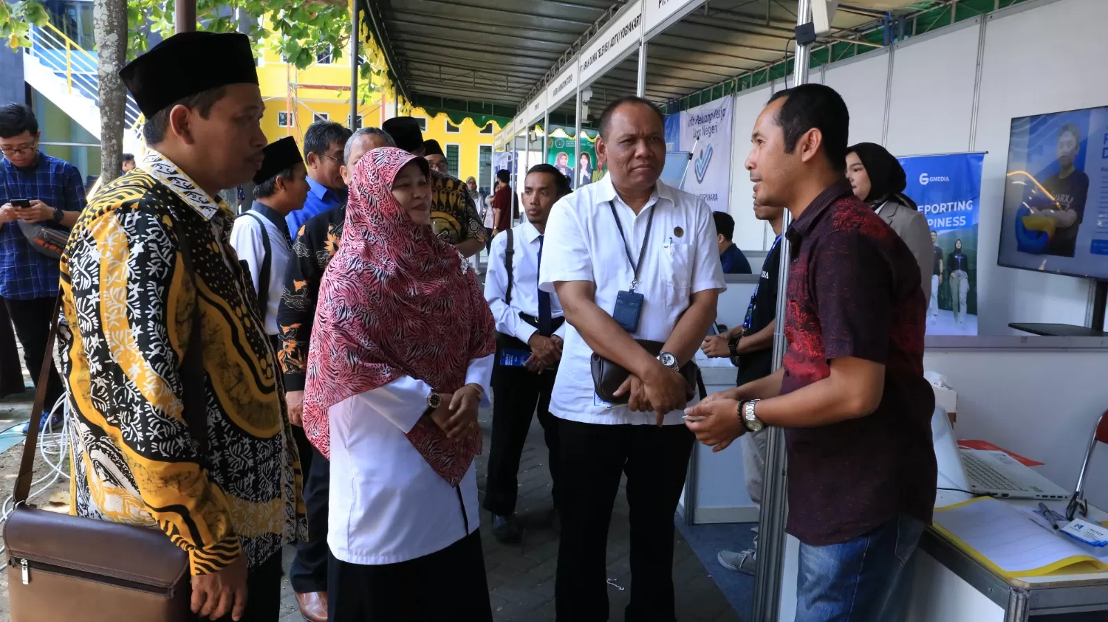 Suasana Job Fair di SMK Muhammadiyah 1 Yogyakarta (Foto: Harminanto)