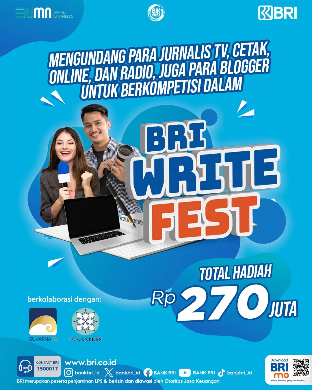 Poster BRI Write Fest (Istimewa)