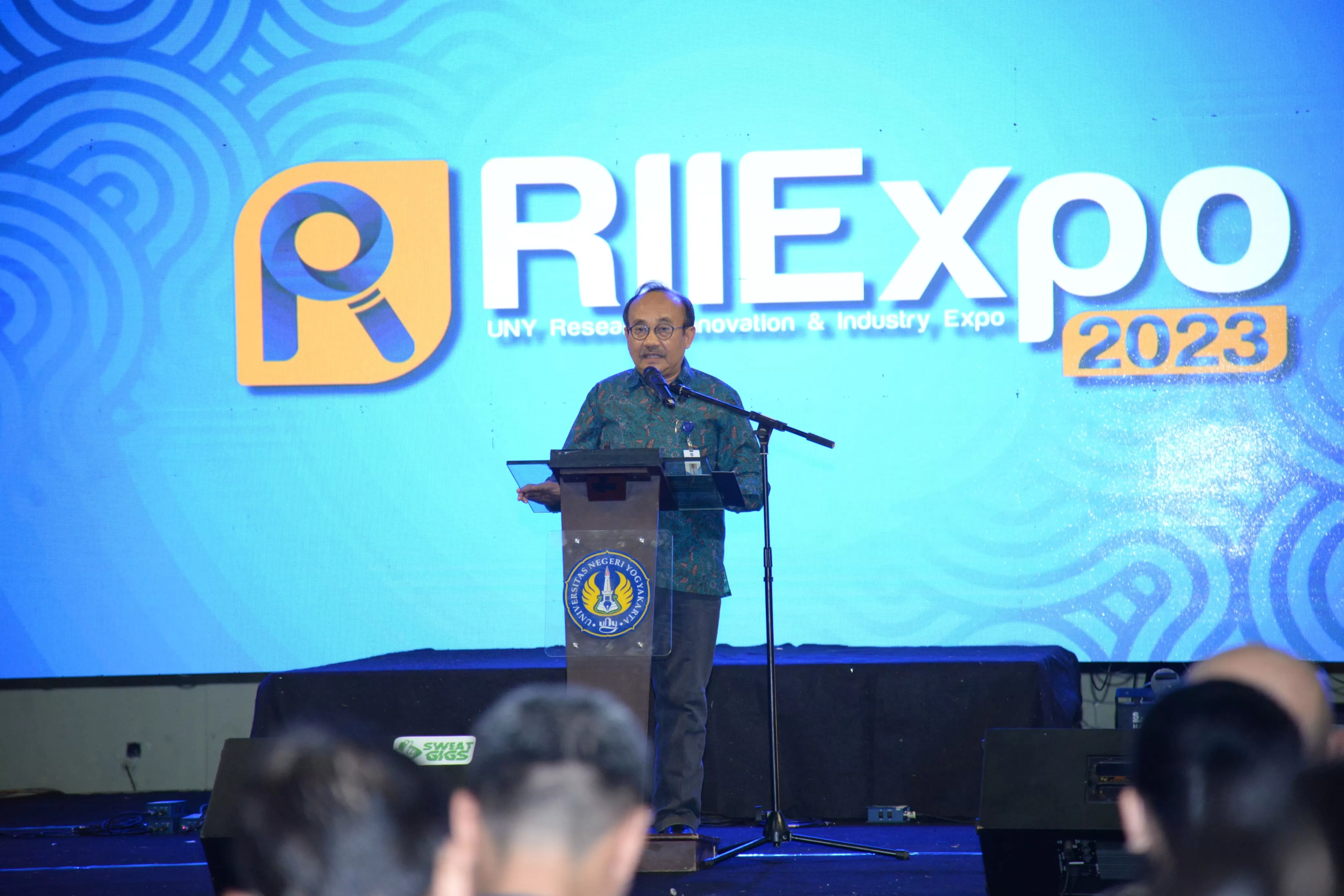 WR Umum Sumber Daya UNY, Prof Dr Edi Purwanto saat kegiatan pembukaan UNY RIIExpo 2023.  (Istimewa)