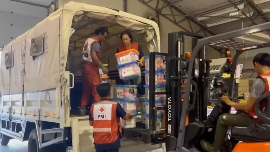 PMI distribusikan bantuan untuk Palestina (Istimewa)