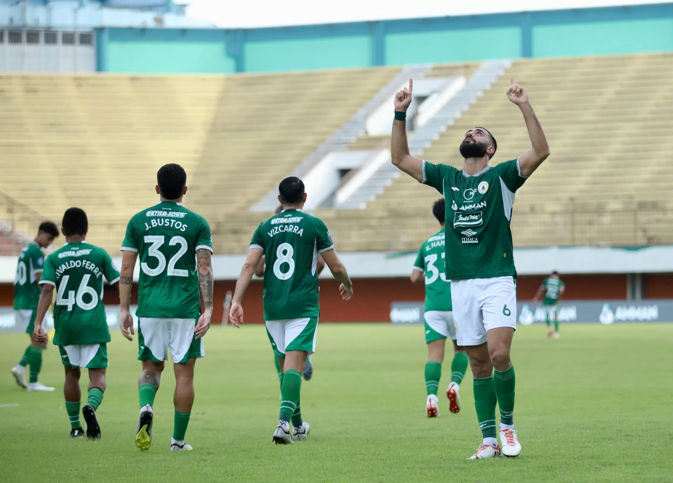 Jihad Ayoub merayakan gol ke gawang Barito (dok PSS)