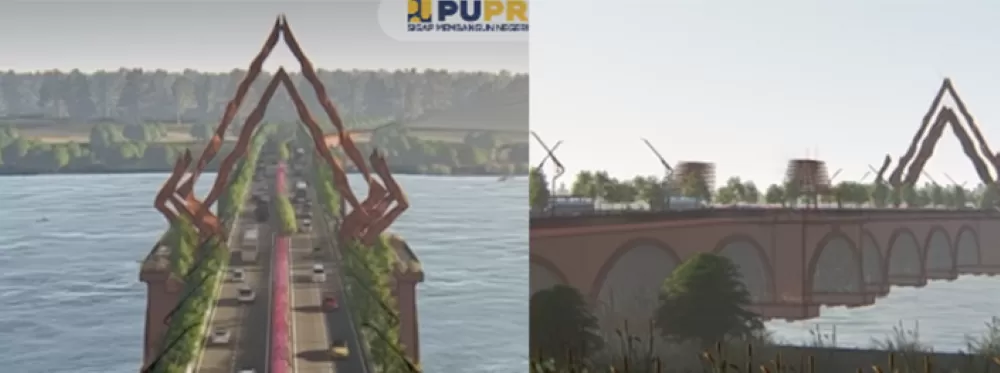  Ilustrasi Jembatan Pandansimo/IG kemenpupr ( (Kolase Kharuniastuti))