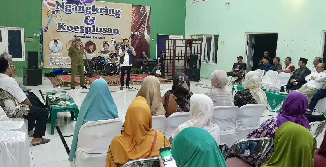 Syauqi saat beri sambutan di depan warga Jogoyudan (Istimewa)