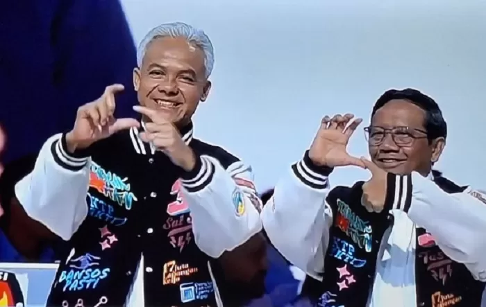 Foto tangkapan layar debat capres 2024. (TV One)