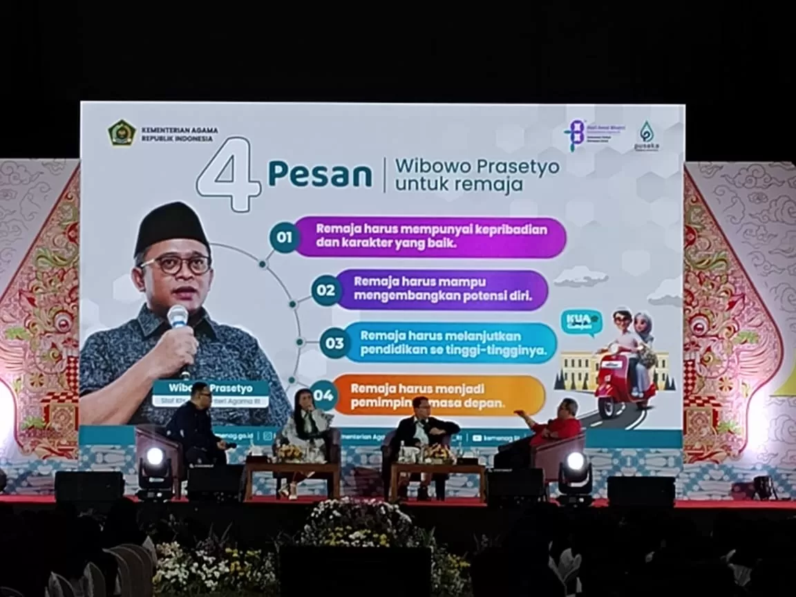 Wibowo Prasetyo saat menjelaskan tentang risiko pernikanan dini (Foto Istimewa)