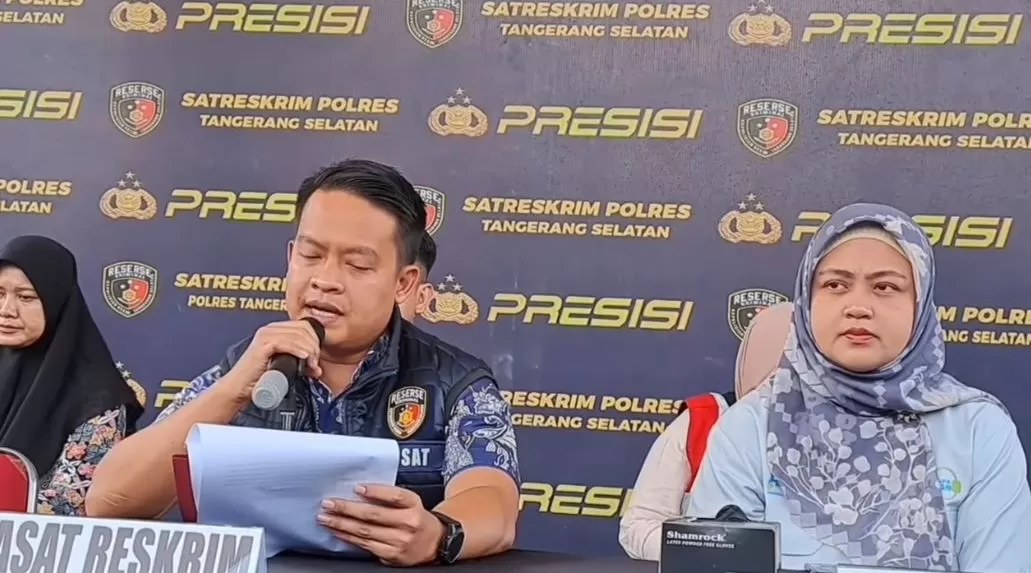 Konferensi pers Polres Tangerang Selatan ( (Ig: @lambeturah))
