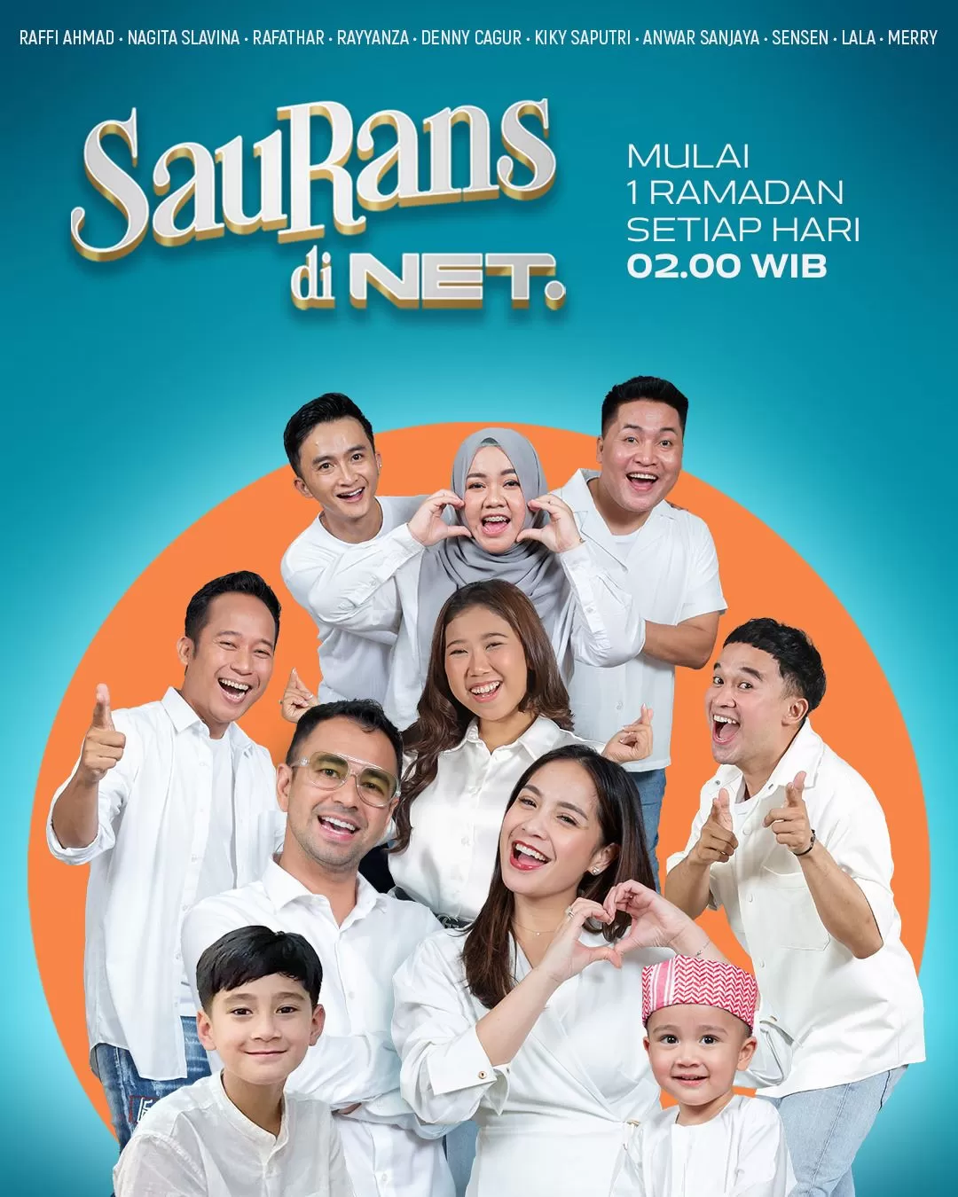 Raffi Ahmad dan keluarga Andara bakal mengisi program sahur di NET (Istimewa)