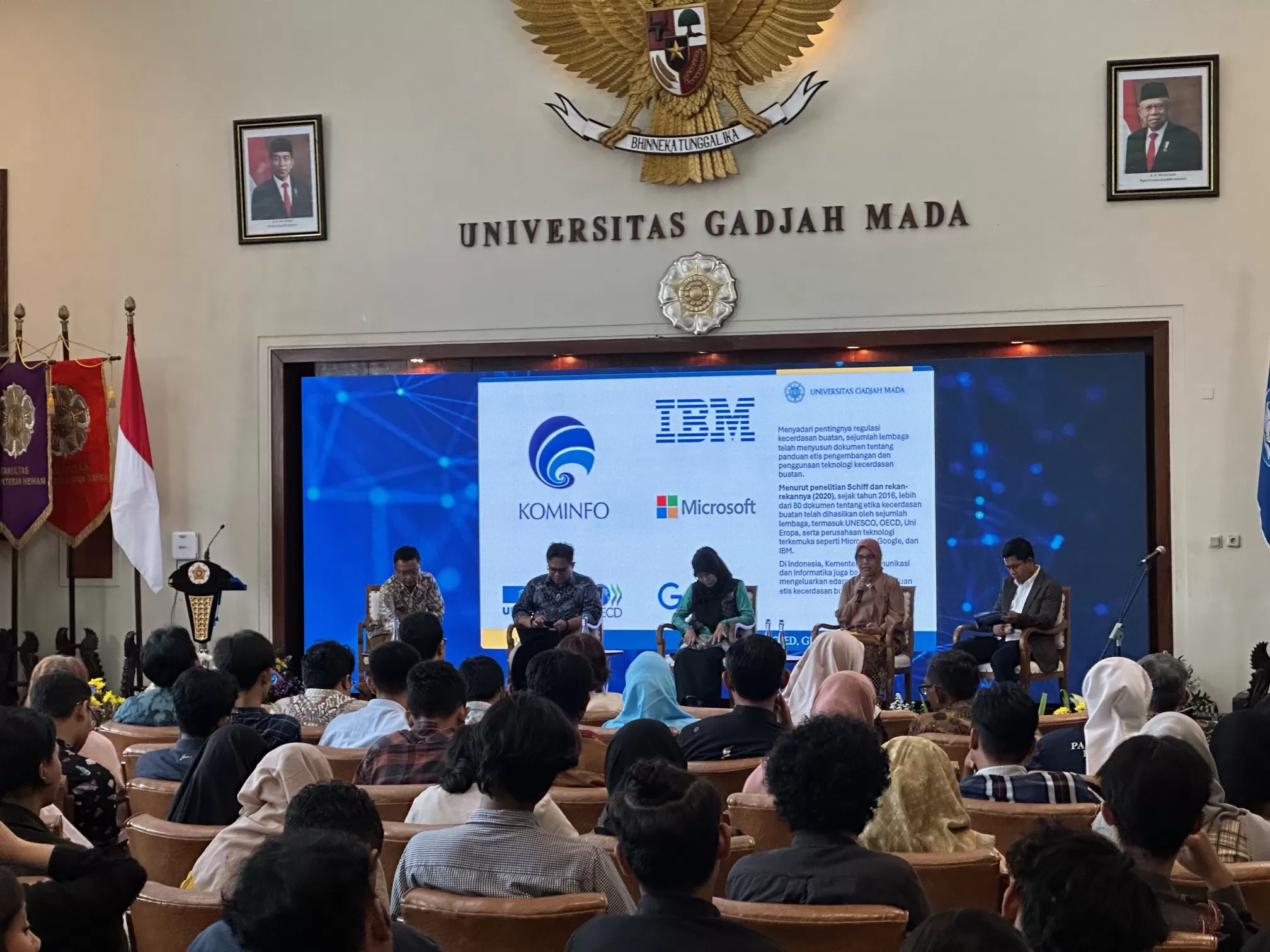 Suasana Artificial Intelligence Public Discussion: Moving Ethical AI from Voluntary Commitments to Binding Regulations (foto: Harminanto) 