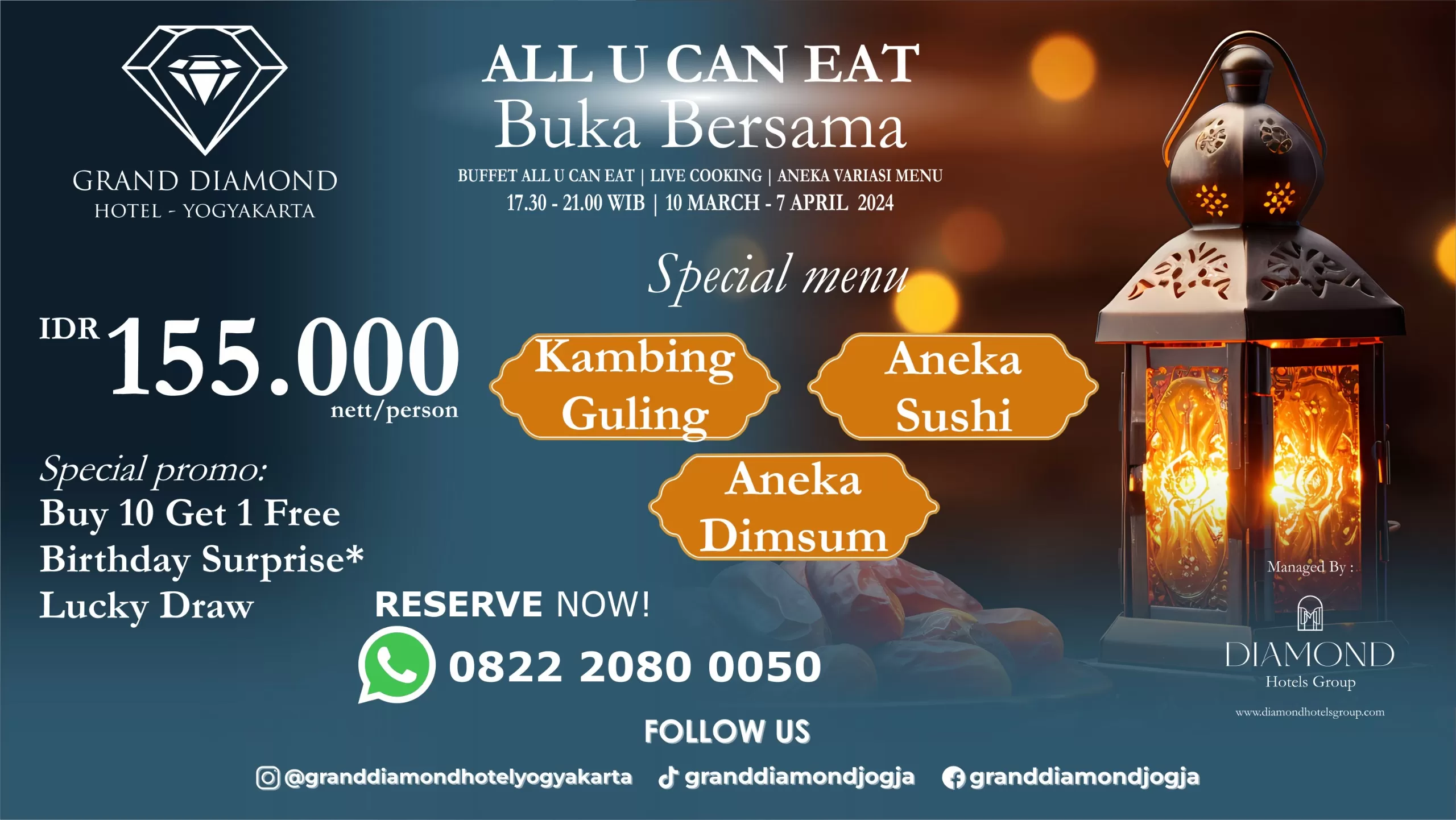 Poster buka bersama di Grand Diamond (Istimewa)