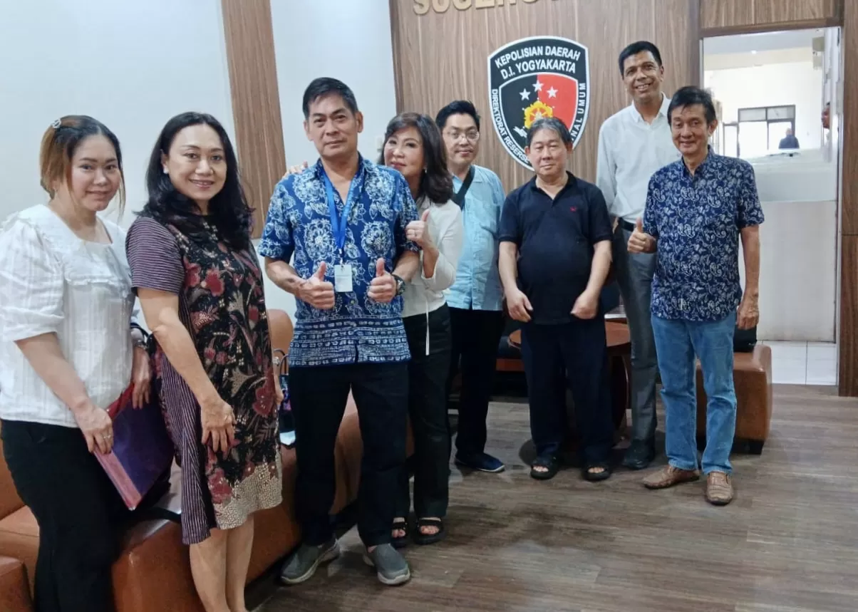  Para korban Malioboro City saat berada di Polda DIY