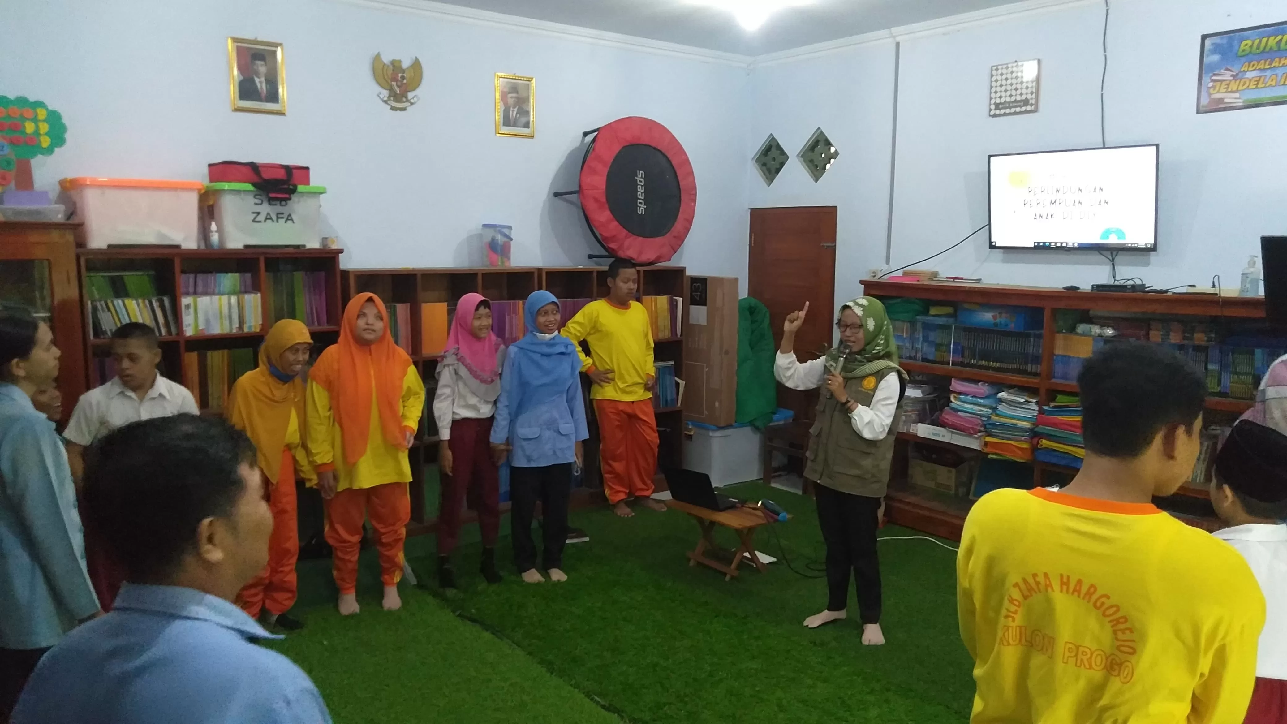 suasana sosialisasi Pencegahan Kekerasan pada perempuan dan Anak di SLB Zafa Hargorejo (Dok.)