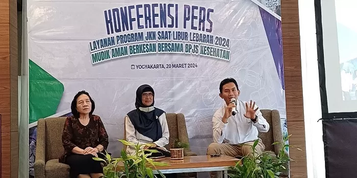 Jumpa Pers BPJS Kesehatan dengan Dinkes DIY Terkait Pelayanan JKN Selama Lebaran. (Istimewa) 