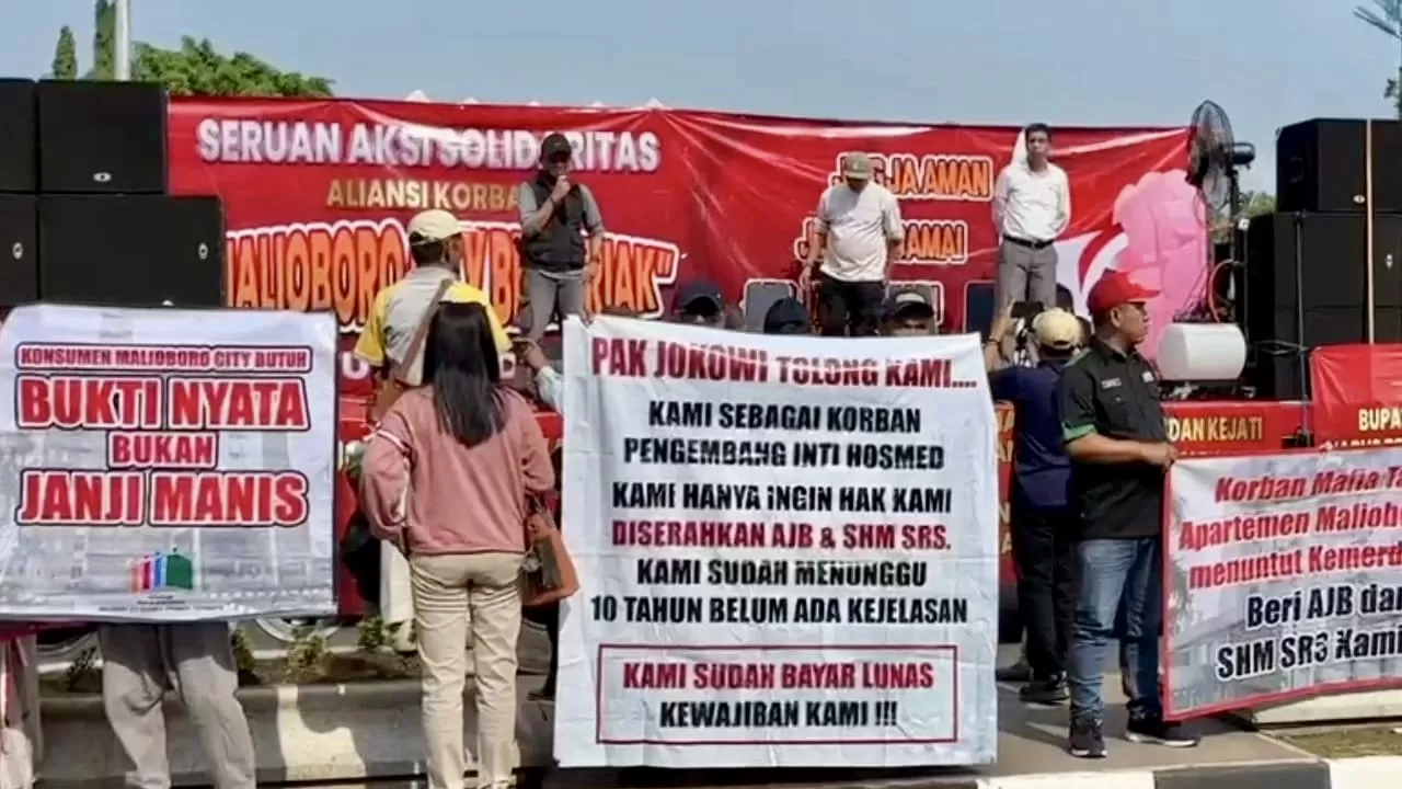Korban Malioboro City bawa trailer ke Bupati Sleman