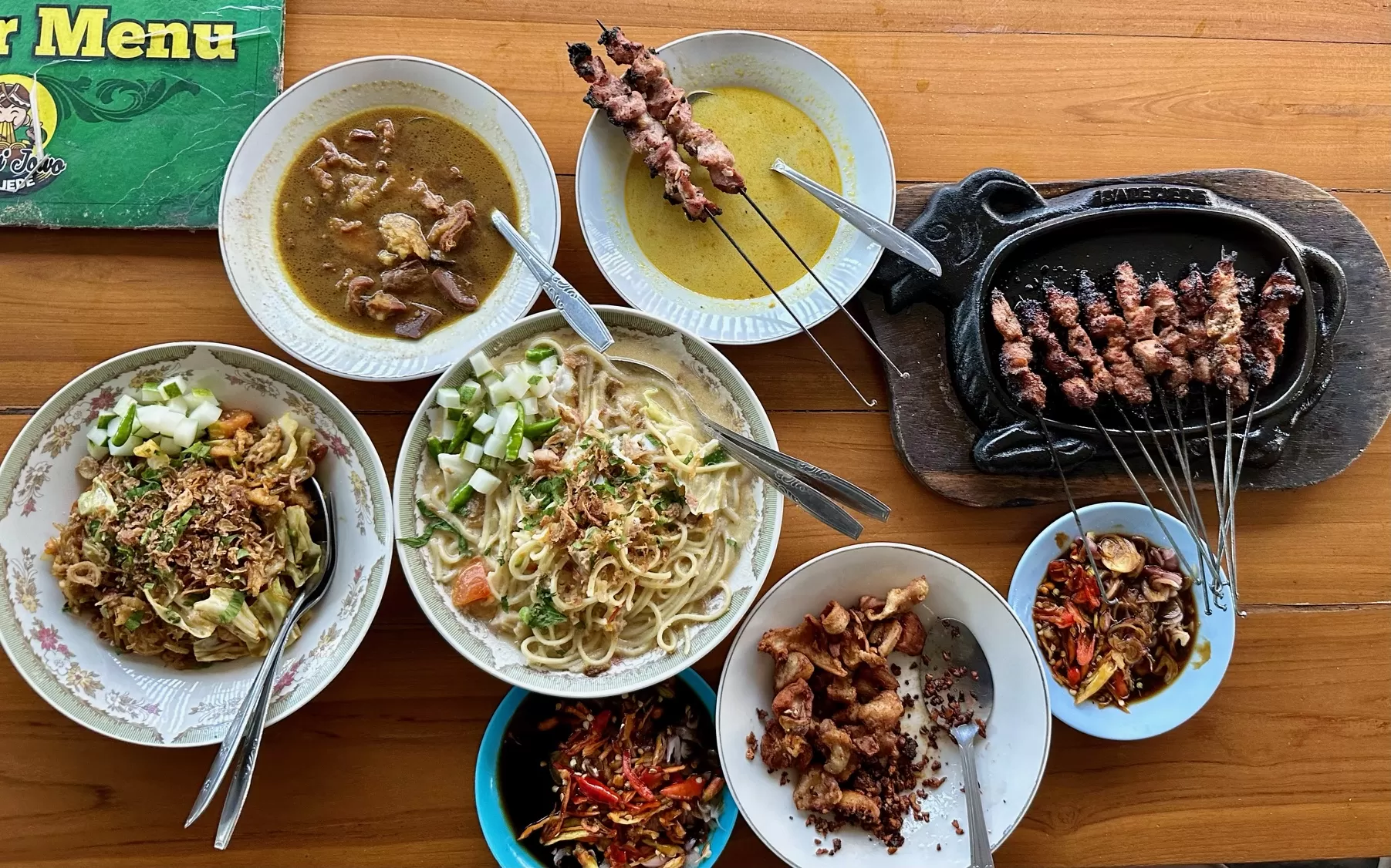 Olahan sate klathak berpadu mie Jawa (Harminanto)