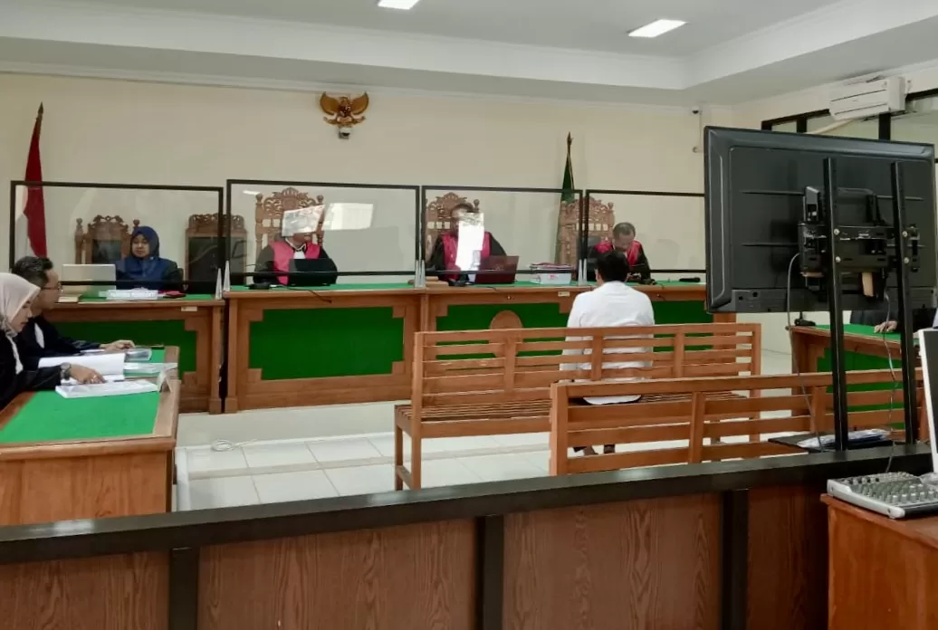   Suasana sidang dugaan korupsi PMI Kota Yogya