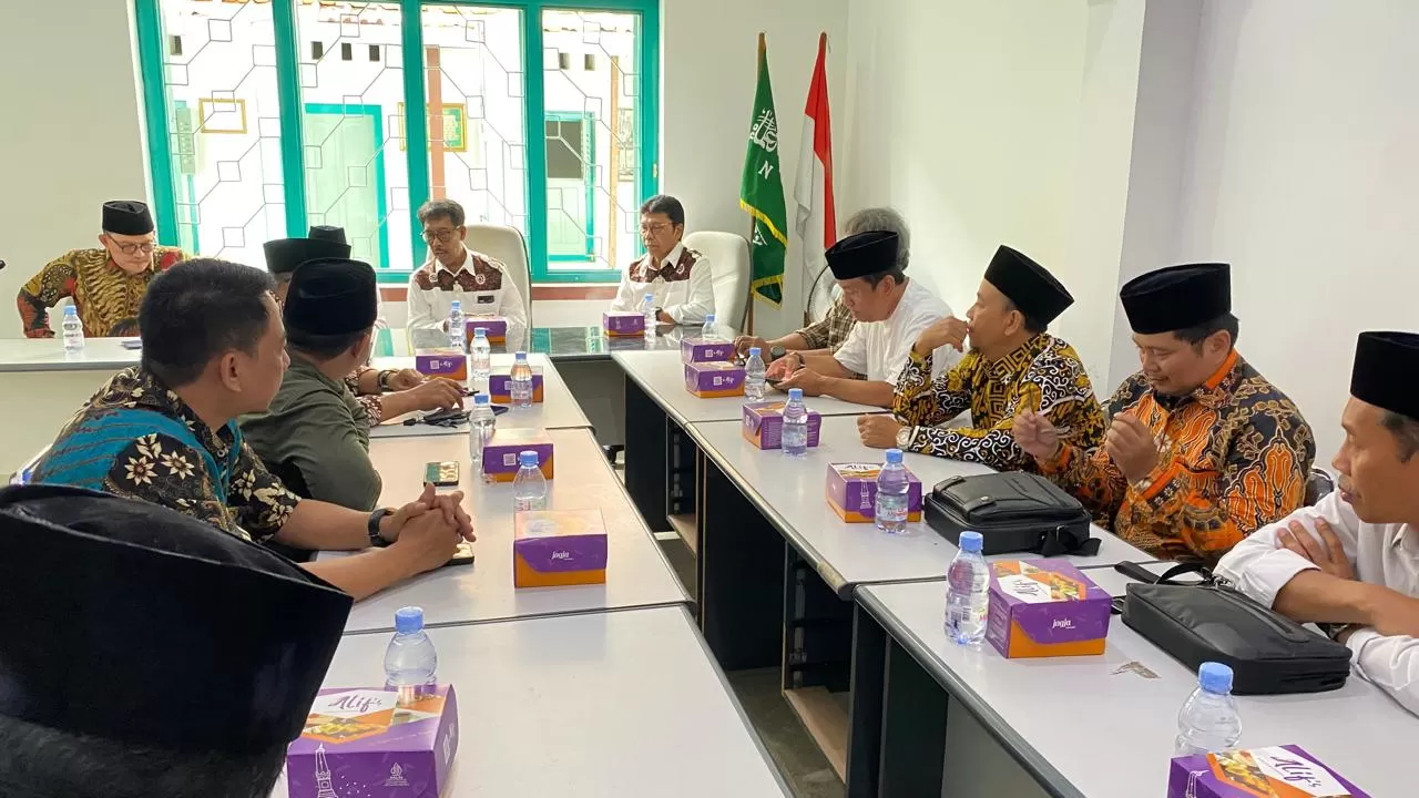   Afnan Singgih saat silaturahmi ke PCNU Kota   (istimewa)