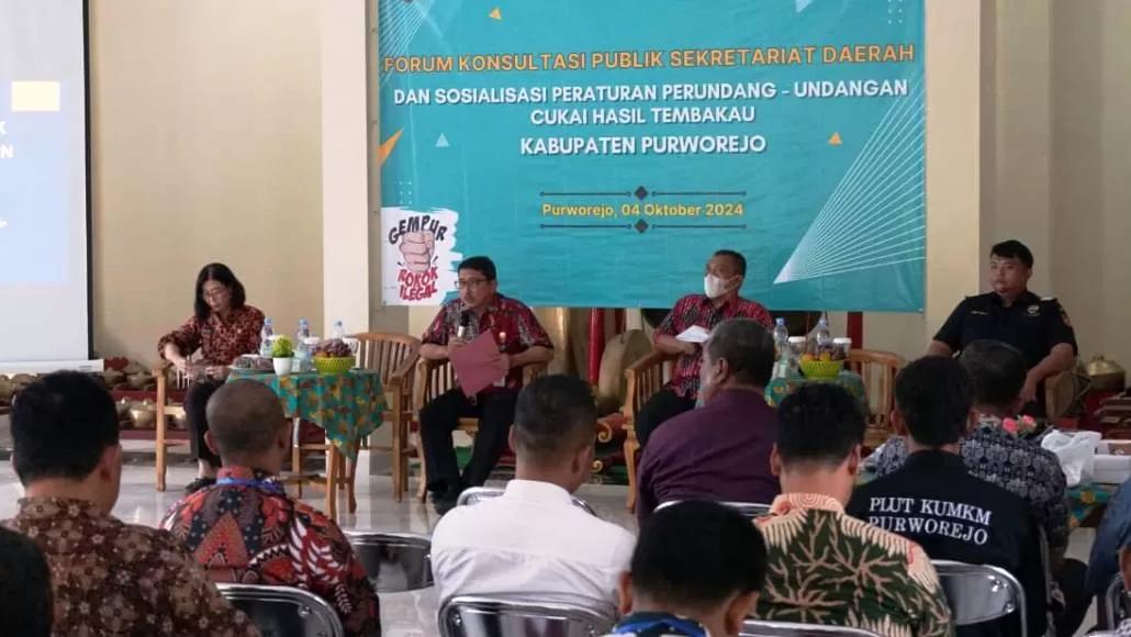 Sosialisasi Peraturan Perundang-Undangan Cukai Hasil Tembakau yang diinisiasi Sekretariat Daerah (Setda) Kabupaten Purworejo, di Demaji ECO Park, Kecamatan Kaligesing  (istimewa)
