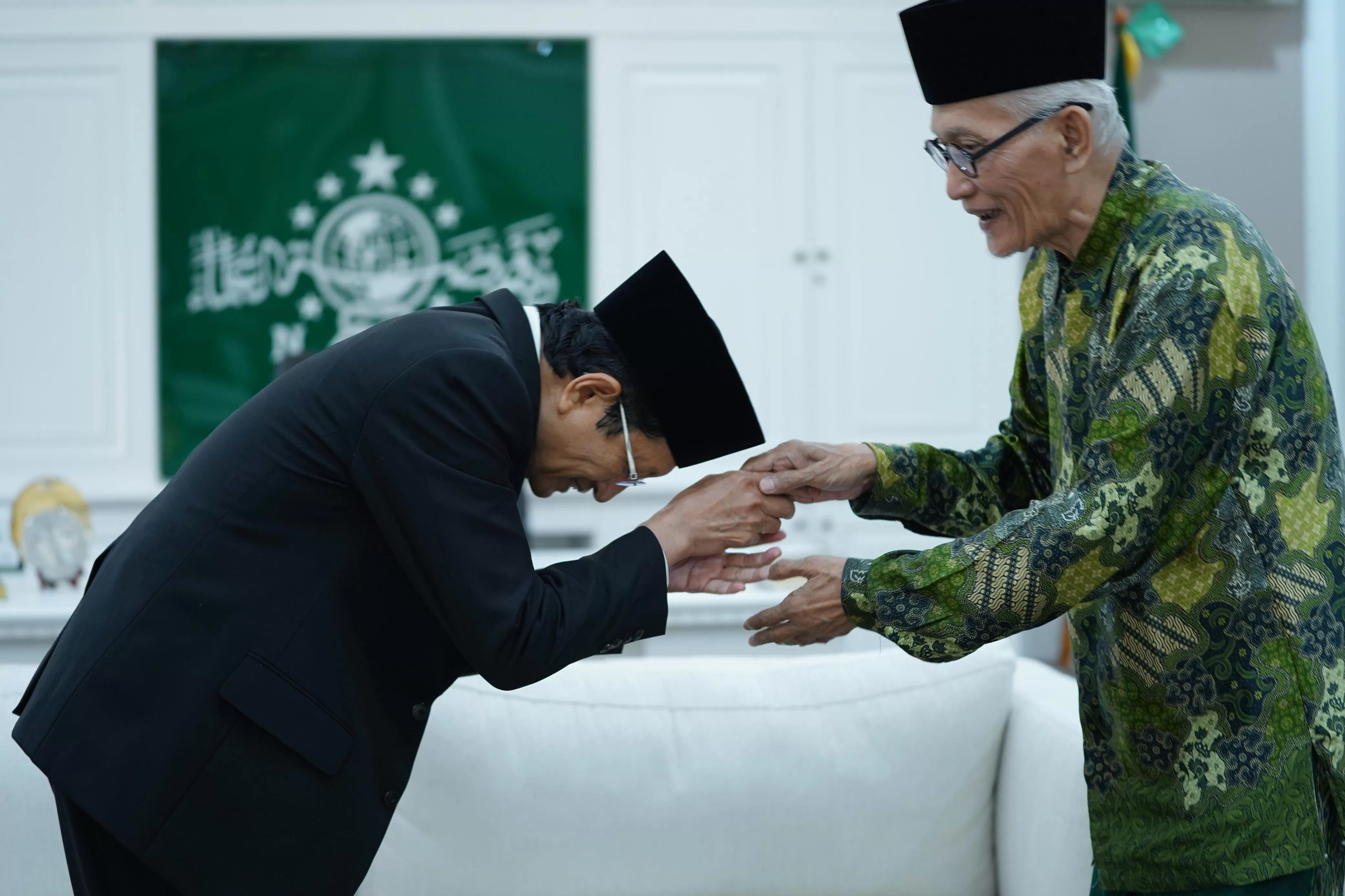 Prof. Nasaruddin Umar saat sowan ke NU (Foto: Istimewa)