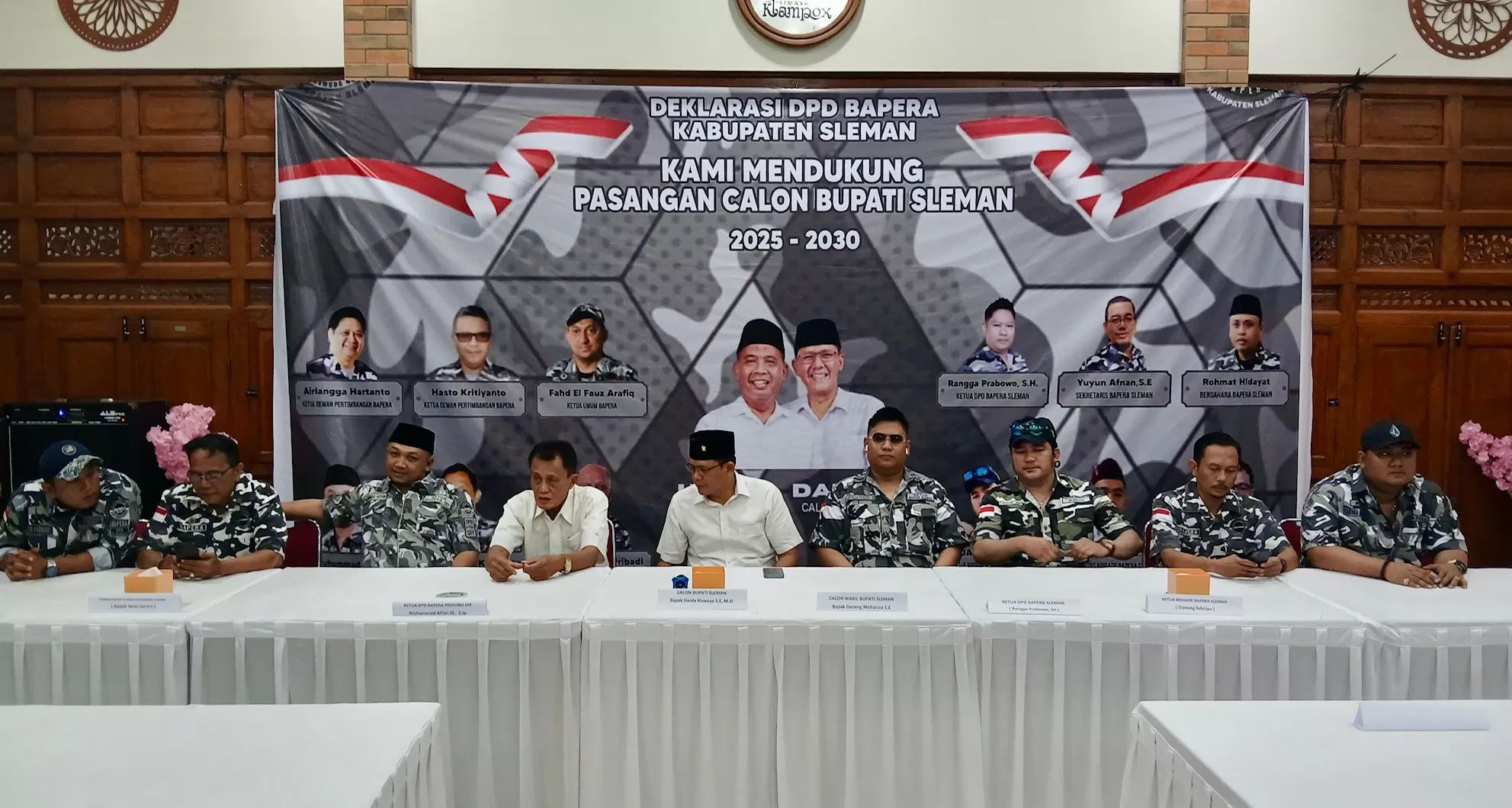  Bapera Sleman dukung Harda Danang  (istimewa)