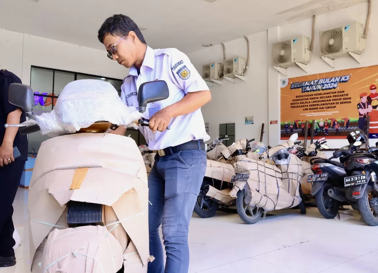 KAI Daop 6 Yogyakarta ikut serta mendukung program angkutan Motor Gratis (Motis)  (Ist)