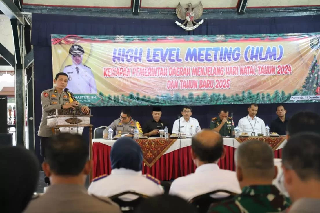 Rapat Koordinasi (Rakor) Kesiapan Natal Tahun 2024 dan Tahun Baru 2025 di Pendapa Agung Purworejo  (Ist)