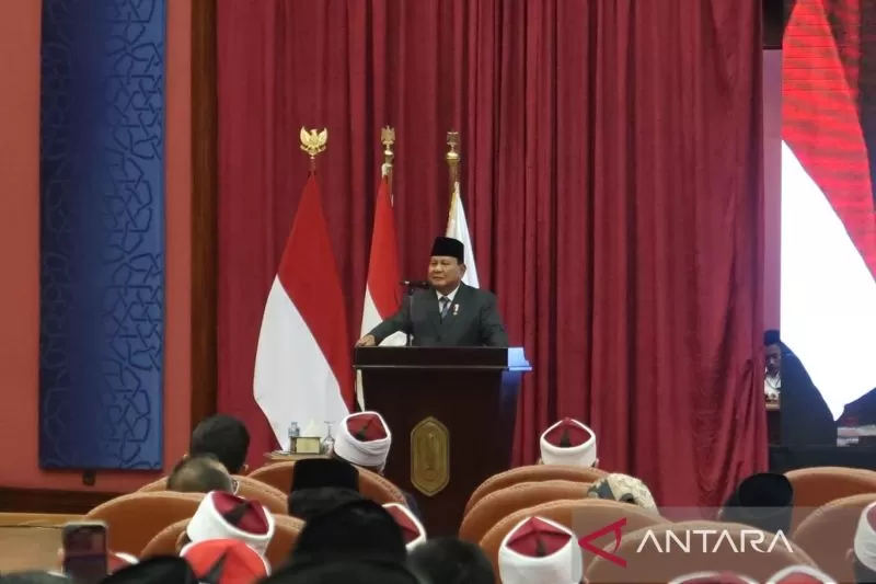 Prabowo Subianto di hadapan para mahasiswa di Mesir (Foto: Antara)