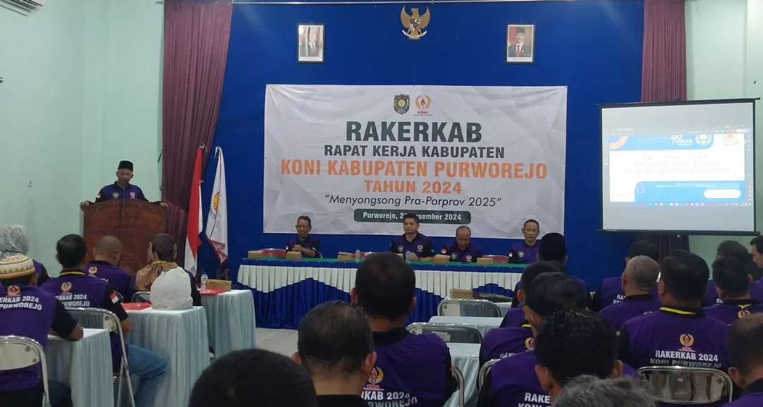 Rakorkab KONI 2024 di Gedung PKP-RI Purworejo. (Hendri Utomo)