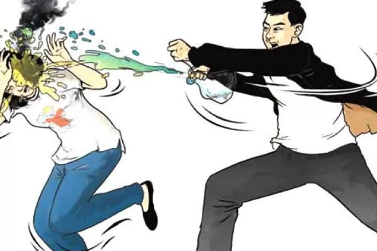 Ilustrasi mahasiswi disiram air keras (Antaranews.com)