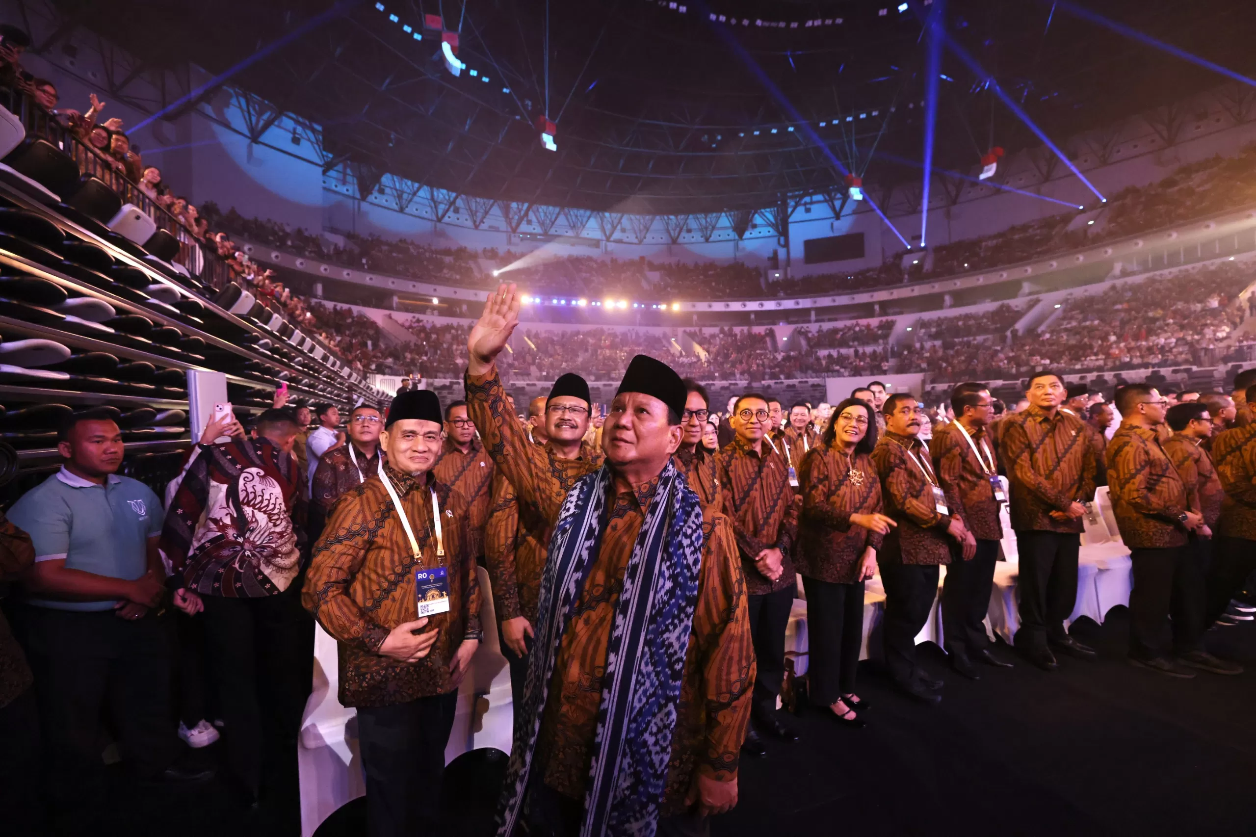 Presiden Prabowo Subianto menghadiri perayaan Natal Nasional 2024 di Indonesia Arena, GBK Sabtu malam (28/12/2024). Perayaan tahun ini mengusung tema Marilah Sekarang Kita Pergi ke Betlehem. 