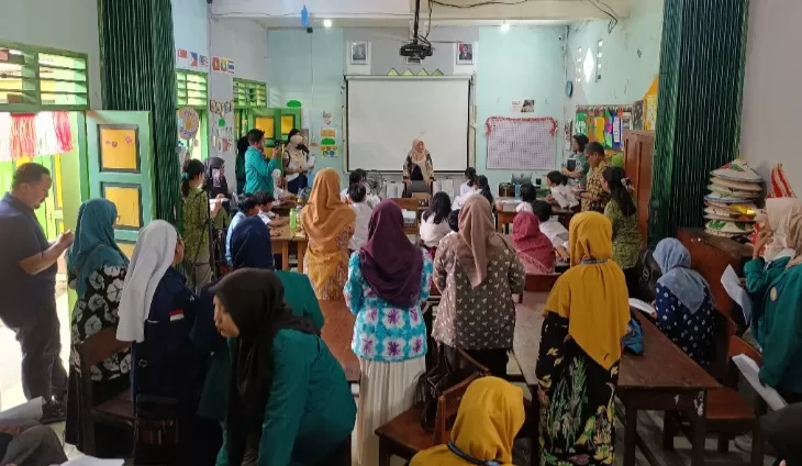  Kegiatan lesson study PGSD UST di SD Tamansiswa Jetis.&nbsp;Foto: Istimewa