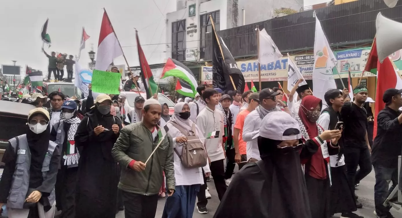 Ribuan warga gelar aksi solidaritas Palestina di Yogyakarta
