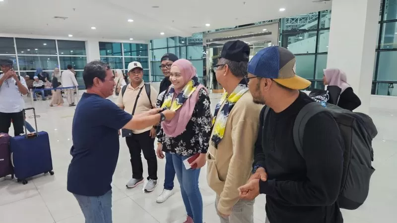 Delegasi wartawan Malaysia tiba di Banjarmasin untuk menghadiri HPN 2025 (Foto: Istimewa)