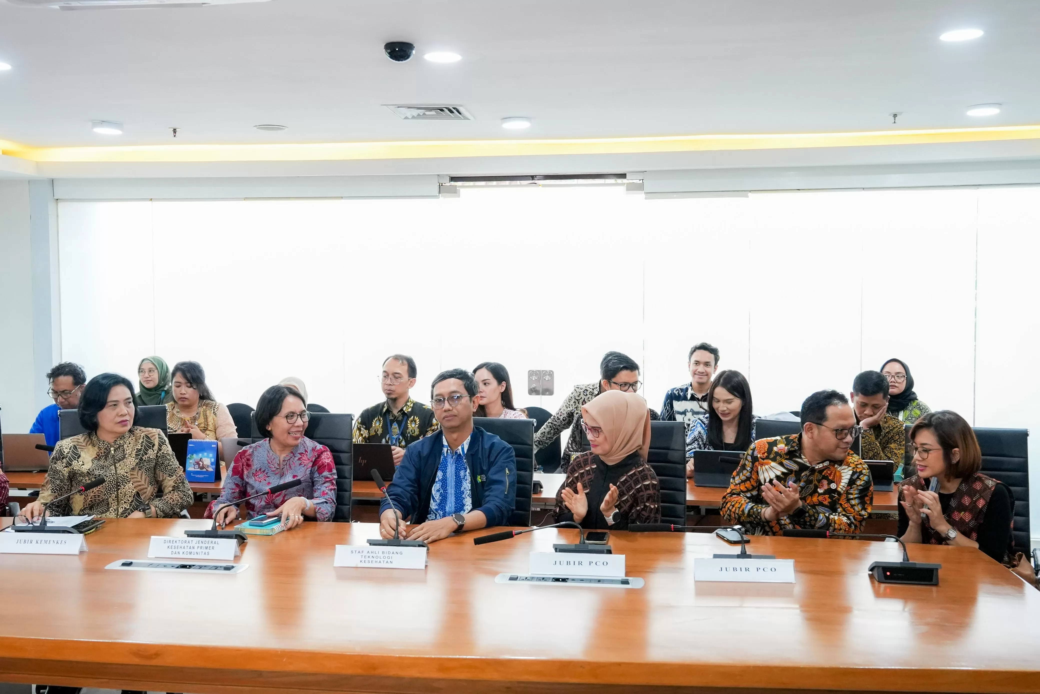 Konferensi pers terkait Program Cek Kesehatan Gratis (CKG) yang berlangsung pada Jumat (7/2/2025) di gedung Kemenkes, Jakarta.  (Foto: Kantor Komunikasi Kepresidenan)