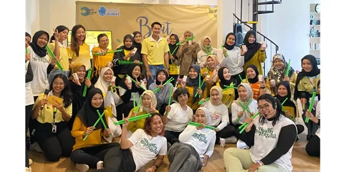 Para peserta Beat Diabetes "Healthy Talk and Poundfit" di Yogyakarta. 