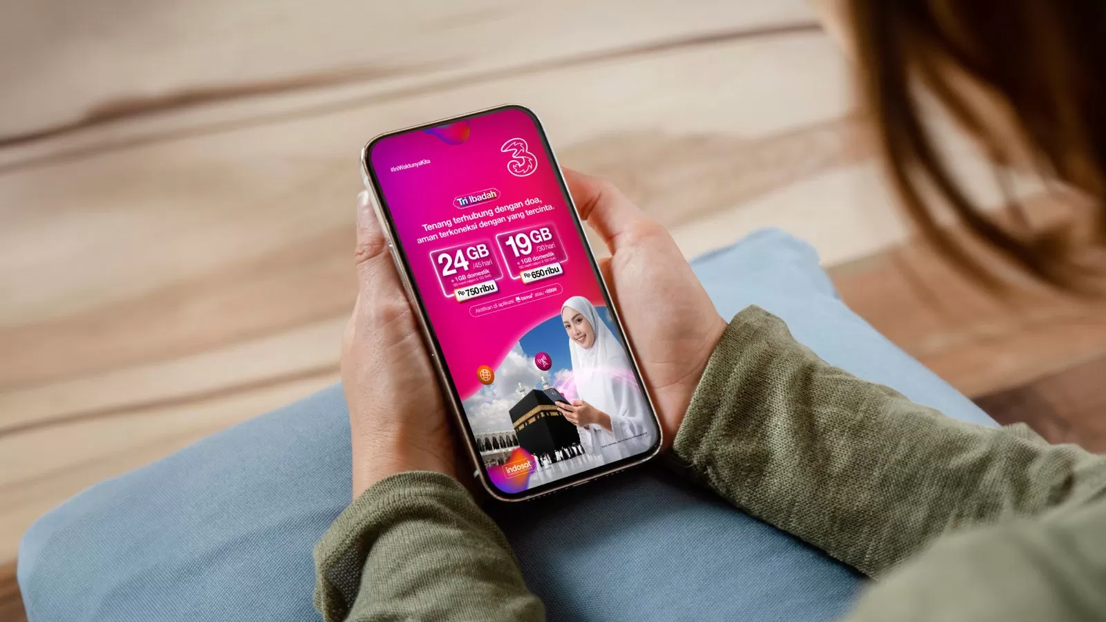  Tri Ibadah hadir untuk menyediakan koneksi jaringan yang kuat untuk kebutuhan layanan data seperti video call, panggilan telepon, hingga SMS (istimewa)