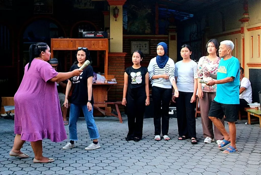 Foto Istimewa Proses latihan Dagelan Mataram lakon 'Beda'ah'.