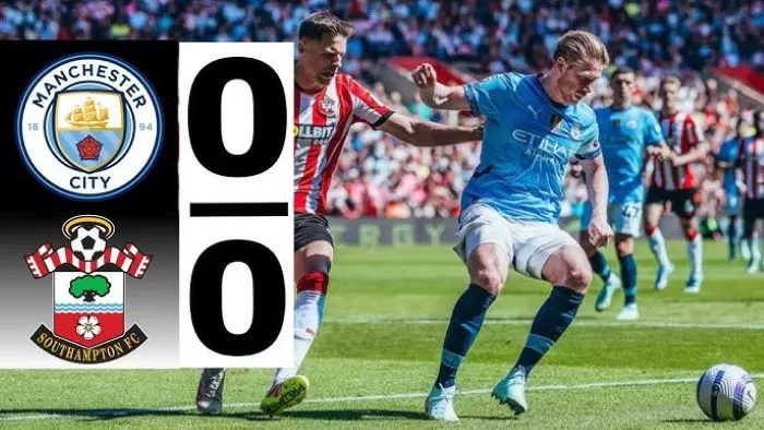 Manchester City Vs Southampton tak ada gol yang tercipta (YouTube)