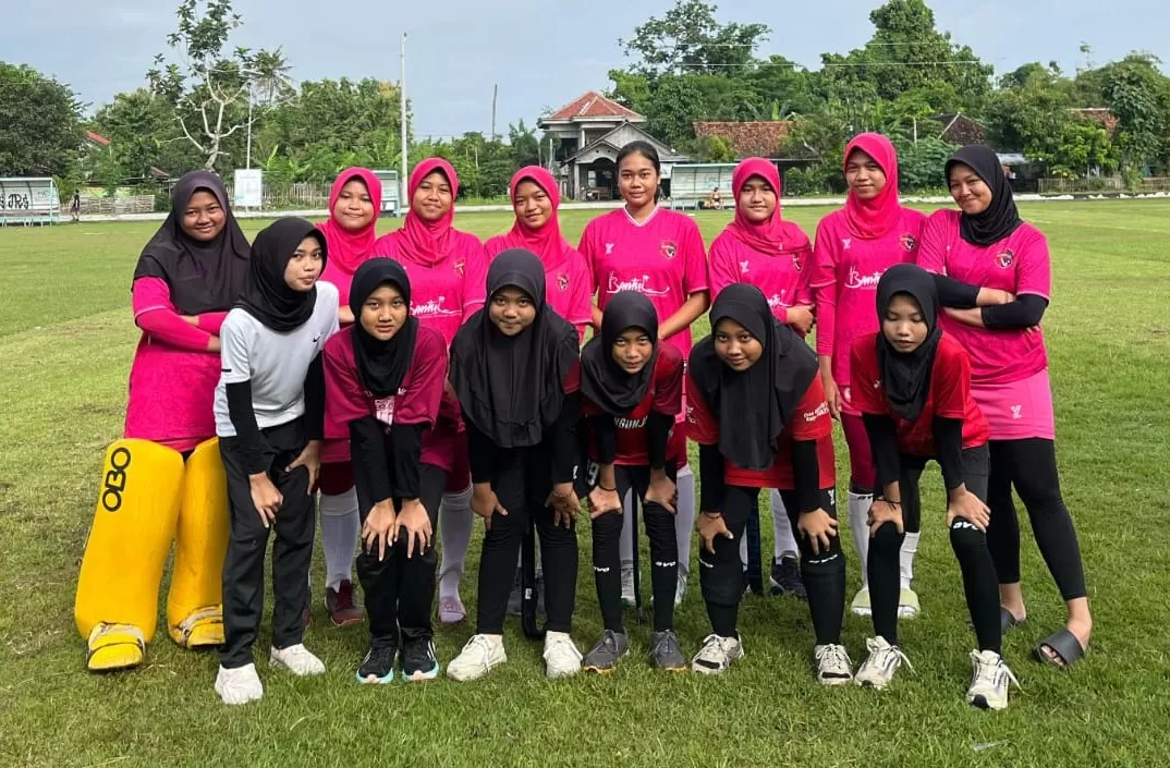 Tim hoki putri Bantul saat selesai latihan&nbsp;   (Ist)