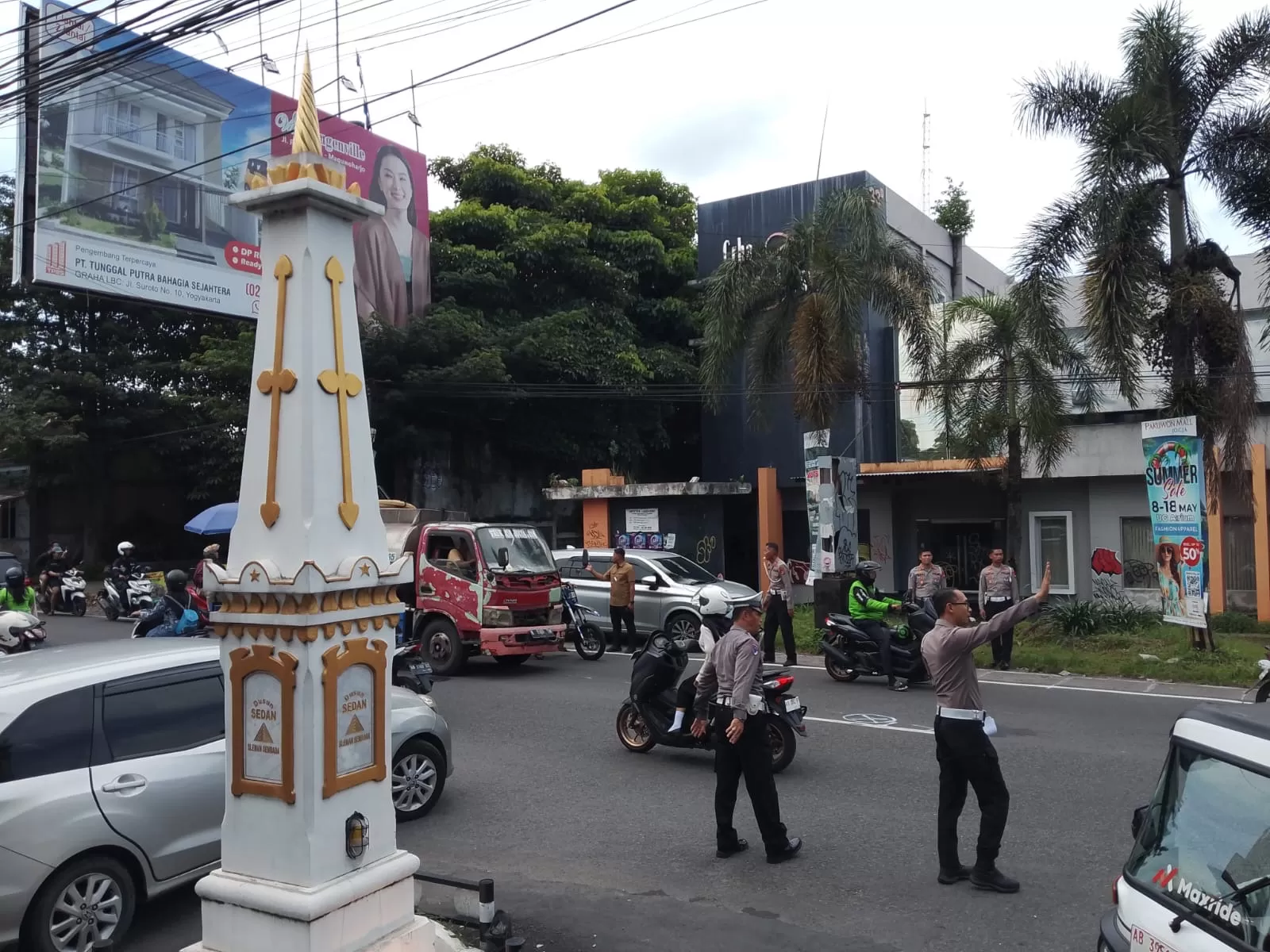 Lokasi kejadian lakalantas menewaskan mahasiswa FH UGM