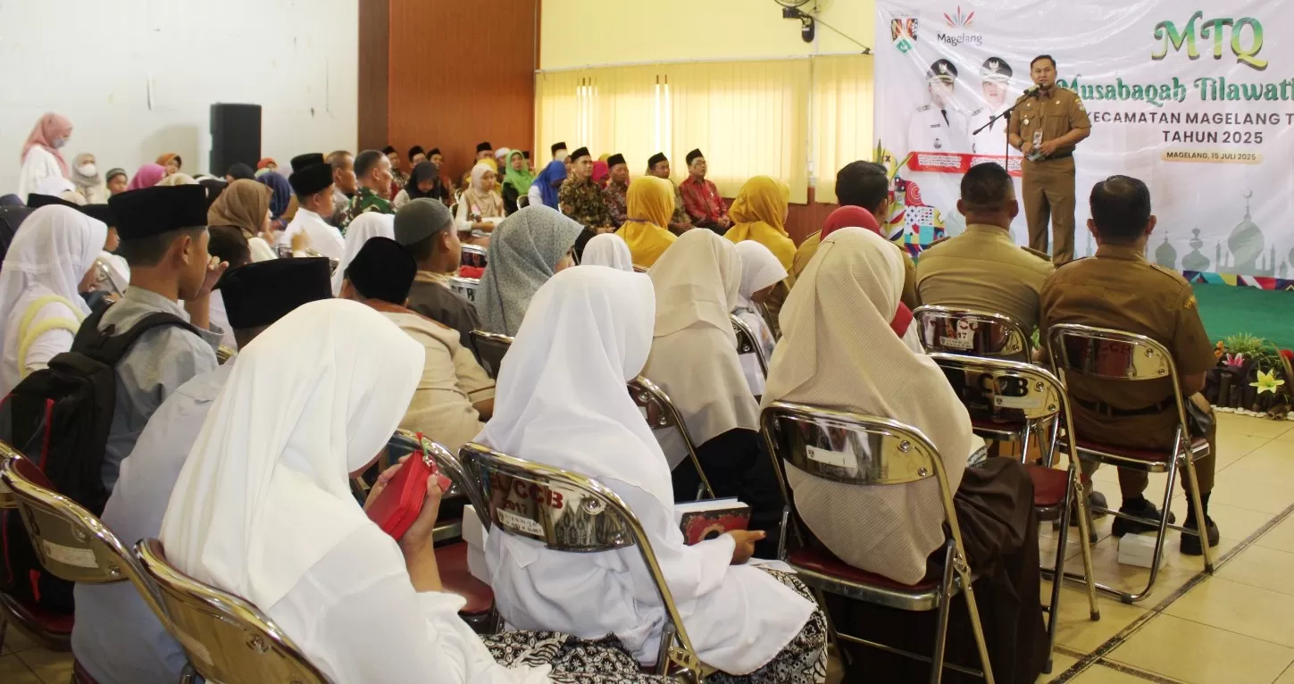 Camat Magelang Tengah Kota Magelang saat menyampaikan sambutannya. (Dok.Kecamatan Magelang Tengah) 