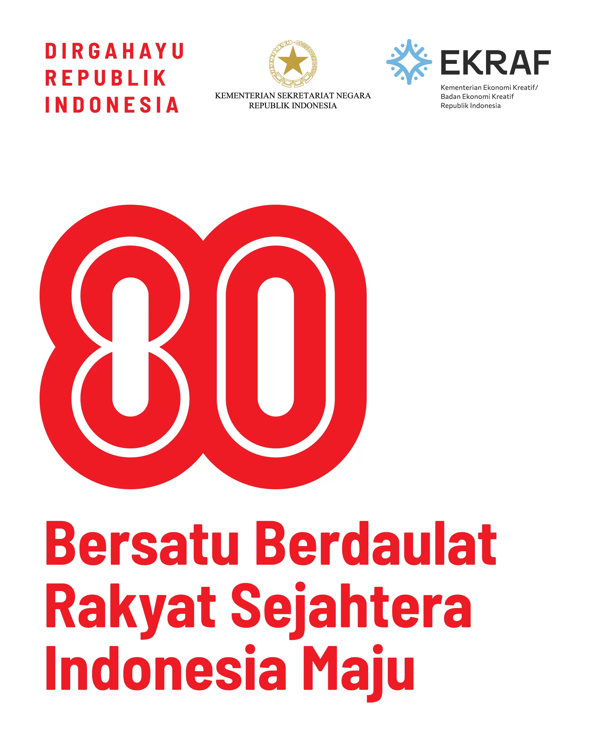 Logo dan Tema HUT ke-80 RI (Foto: Kementerian Sekretariat Negara)  