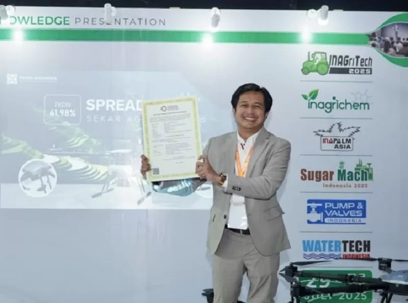 Drone Sekar Aji saat dapatkan sertifikasi TKDN (ist)