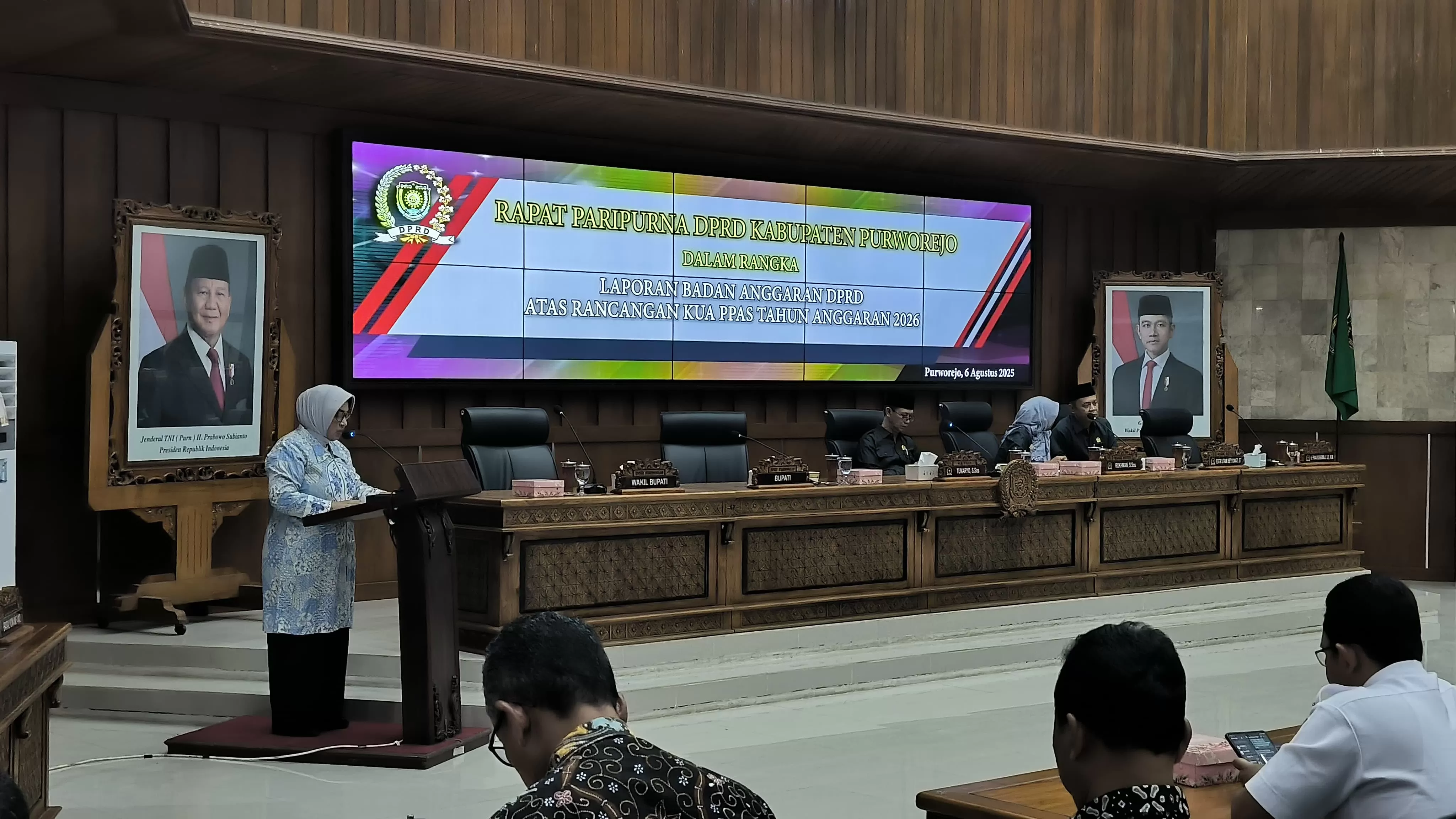 Rapur KUA PPAS TA 2026 di Ruang Sidang Paripurna DPRD setempat.  (Hendri Utomo)