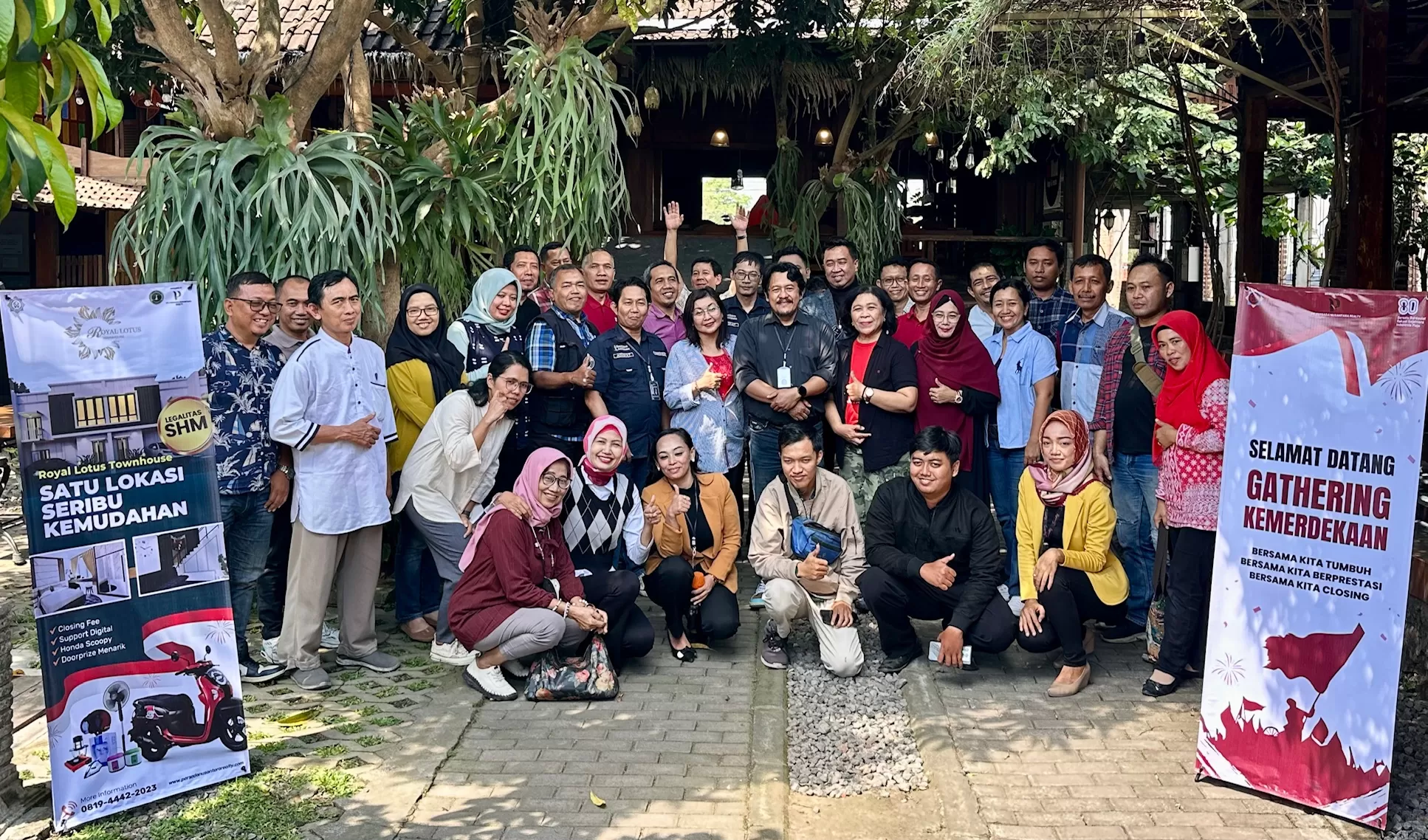  Gathering yang dilakukan pengembang properti di kawasan Maguwoharjo (Harminanto)