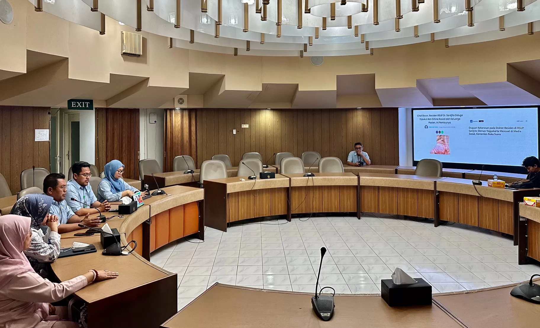 Pihak Sardjito saat berikan penjelasan pada media (Harminanto)