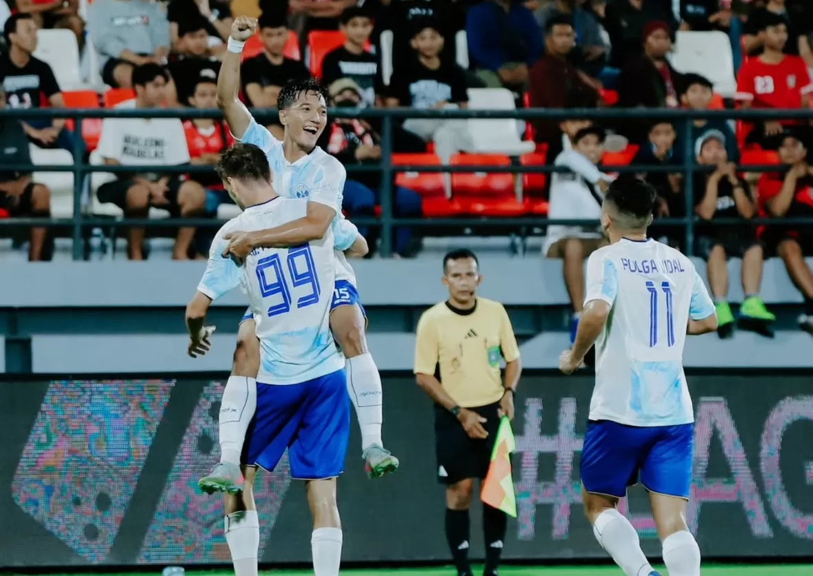 Raka Cahyana merayakan gol (instagram PSIM) 