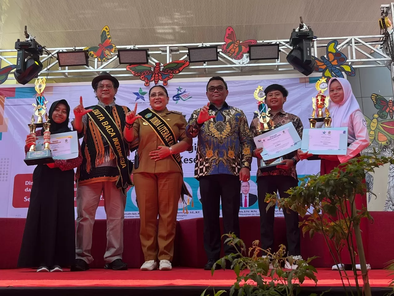 Festival Literasi untuk Kesejahteraan dengan tema &ldquo;Peran Perpustakaan dalam Menginspirasi Perubahan melalui Literasi untuk Kesejahteraan&rdquo; di Gunung Kidul, Yogyakarta, Selasa (23/9). (Istimewa )