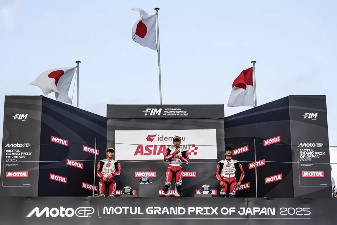 M. Badly Ayatullah, kembali menunjukkan performa impresifnya yang kencang pada putaran keempat Idemitsu Asia Talent Cup (IATC) 2025 di Mobility Resort Motegi, Jepang (27&ndash;28/9) (istimewa)