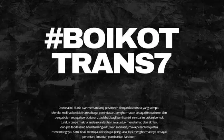 Boikot Trans7 menggema di media sosial (tangkapan layar Instagram)
